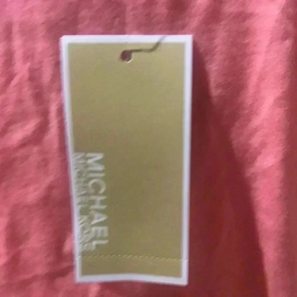 NWT Michael Michael Kors Blush Eyelet Shoulder Crop Top w/Wide Elastic Band XS - Picture 7 of 8